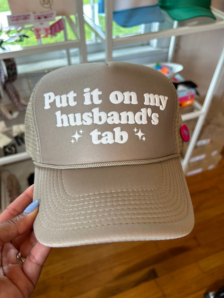 Husbands tab trucker cap