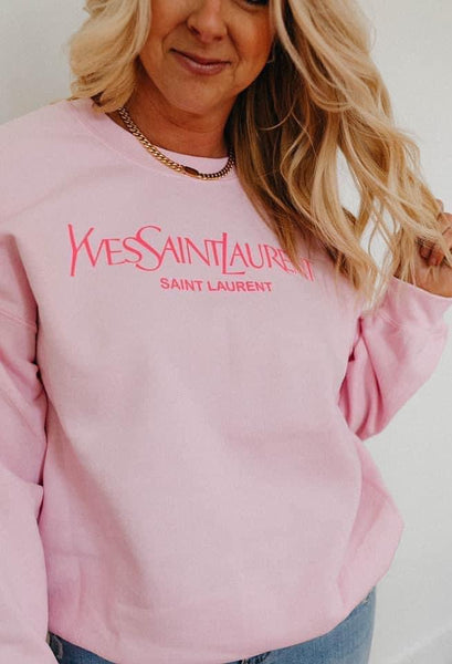 Pink YSL sweatshirt