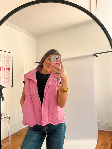 Pink Puffer Vest